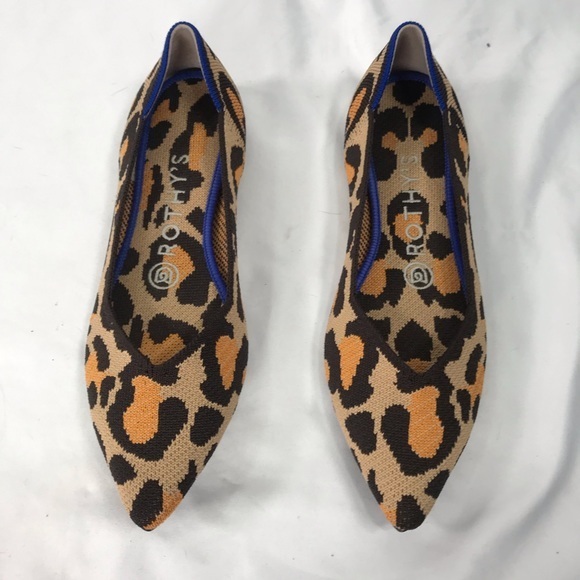 Rothy's The Point Flats in Leopard Retired Style - Picture 3 of 13